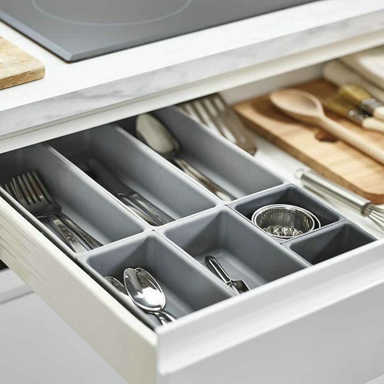 7PCS/Set Drawer Cutlery Tool Storage Combination Box(Gray)