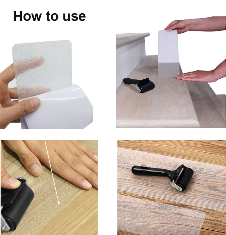 15 PCS PEVA  Rubber Non-marking Step Non-slip Tape,Size: 15 x 61cm