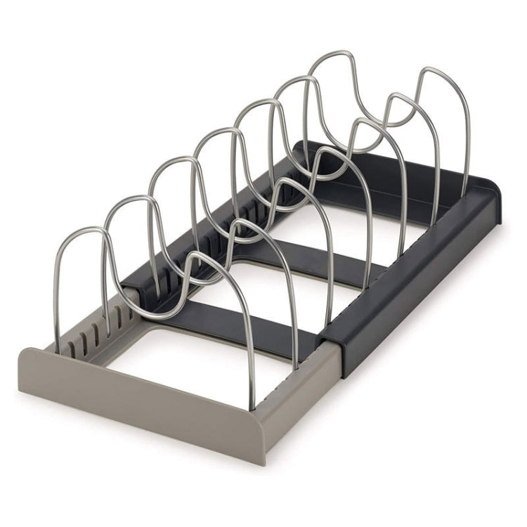 Kitchen Utensils Pot Drain Storage Rack(Grey)