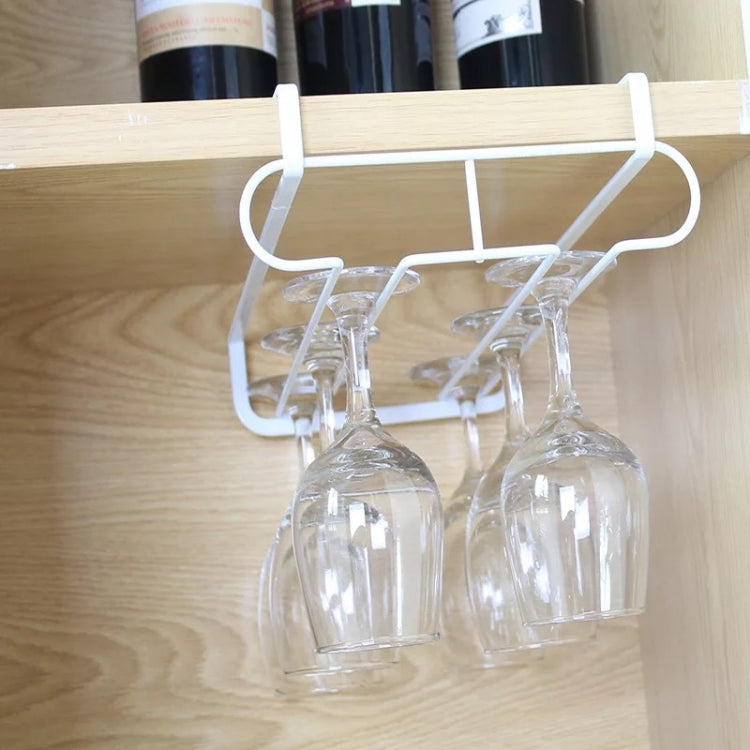 XZ_18036J Double Row Wrought Iron Wine Glass Storage Rack