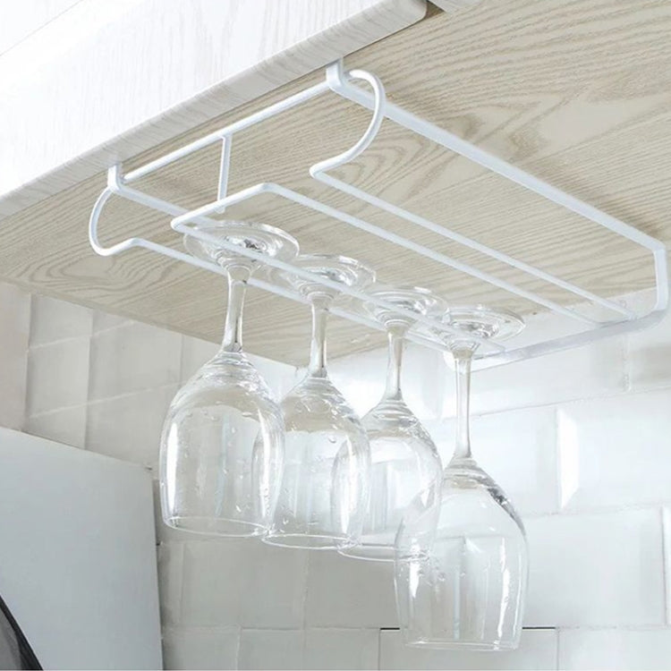 XZ_18036J Double Row Wrought Iron Wine Glass Storage Rack