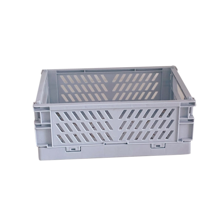 3 PCS Student Desktop Organizer Folding Plastic Storage Box, Size: Small (Light Blue)