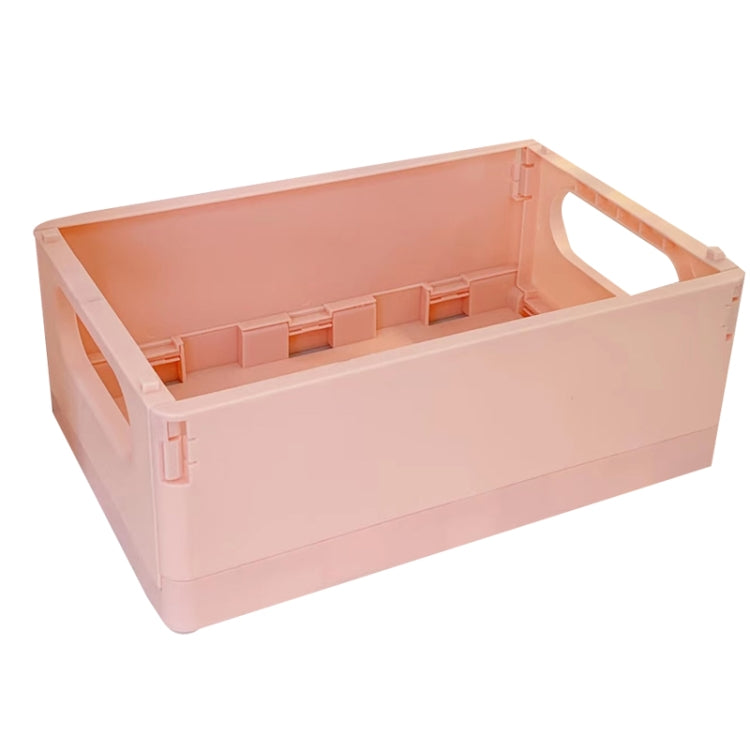 3 PCS Student Desktop Organizer Folding Plastic Storage Box, Size: Large (Light Pink)