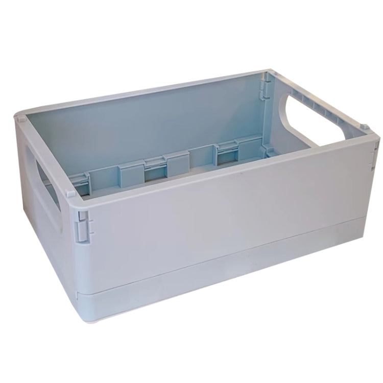 3 PCS Student Desktop Organizer Folding Plastic Storage Box, Size: Large (Lake Blue)