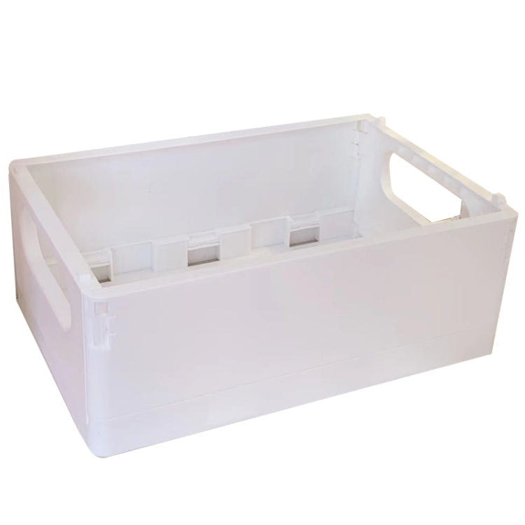 3 PCS Student Desktop Organizer Folding Plastic Storage Box, Size: Large (White)