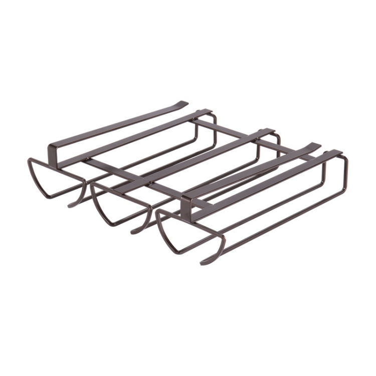 Free Punch Cabinet Wrought Iron Wine Glass Holder Upside Down Rack,Style:  Three-row