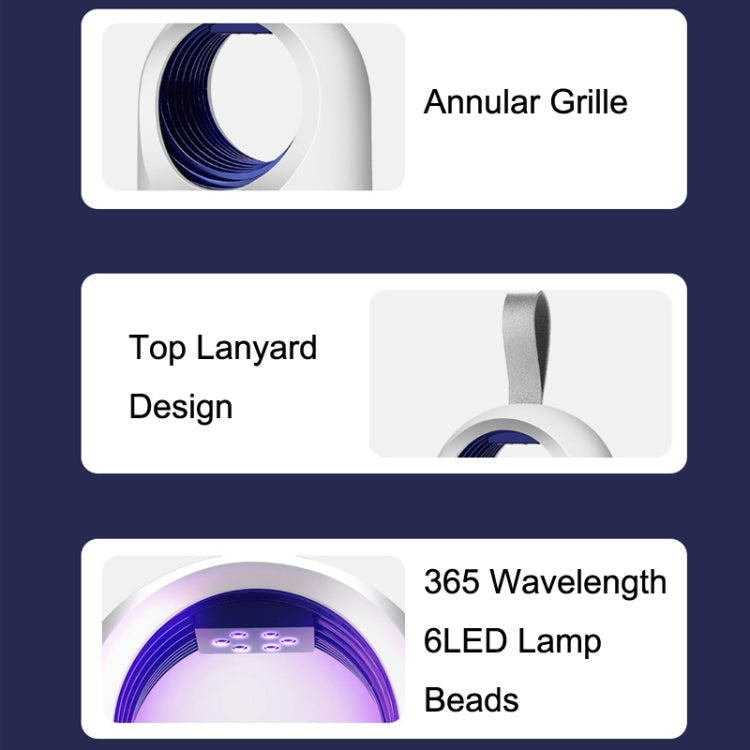 6LED Mosquito Killer USB Rechargeable Portable Mosquito Lure Lamp, Colour: Purple