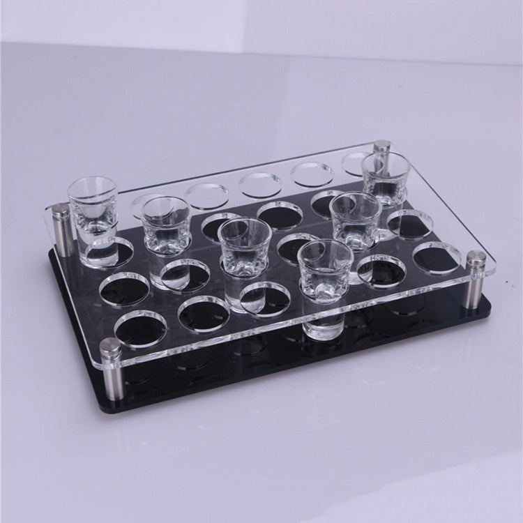 Acrylic Round Hole Wine Glass Storage Rack, Layer (specification): 24 Grids