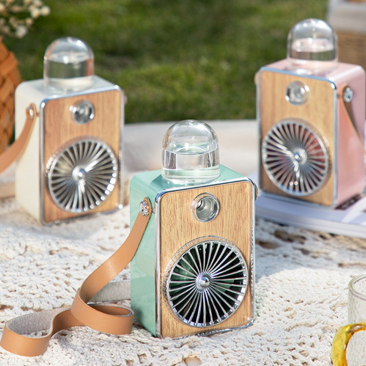 FC-6397 USB Outdoor Portable Mini Hanging Neck Spray Cooling Handheld Fan(Green)