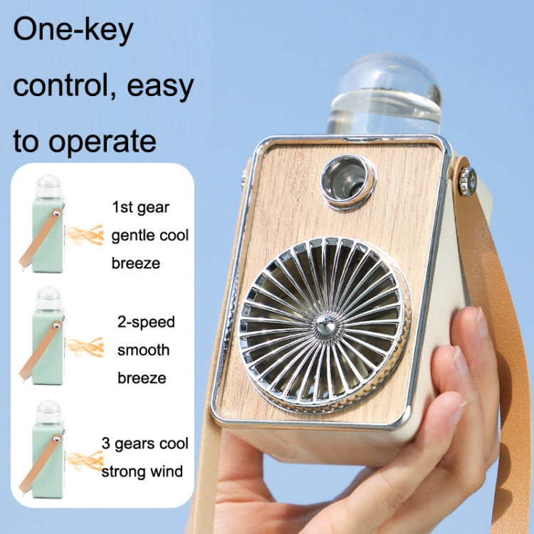 FC-6397 USB Outdoor Portable Mini Hanging Neck Spray Cooling Handheld Fan(Green)
