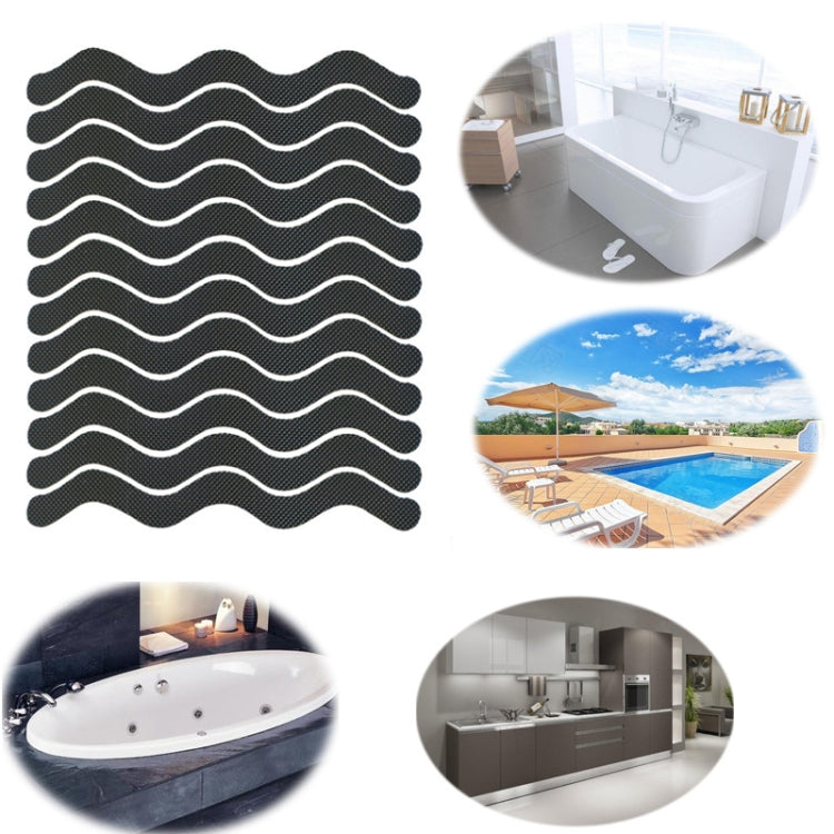 48 PCS Wavy Shaped Safety Bathtub Non-Slip Sticker, Specification:  1.3 x 18cm