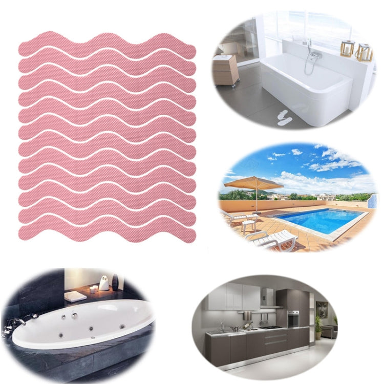 48 PCS Wavy Shaped Safety Bathtub Non-Slip Sticker, Specification:  1.3 x 18cm