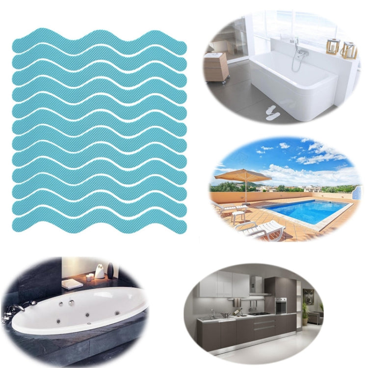 48 PCS Wavy Shaped Safety Bathtub Non-Slip Sticker, Specification:  1.3 x 18cm