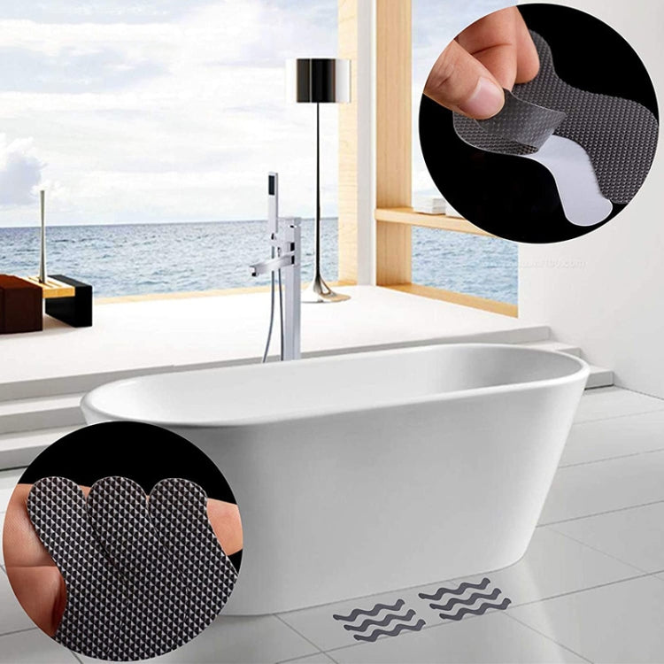 48 PCS Wavy Shaped Safety Bathtub Non-Slip Sticker, Specification:  1.3 x 18cm