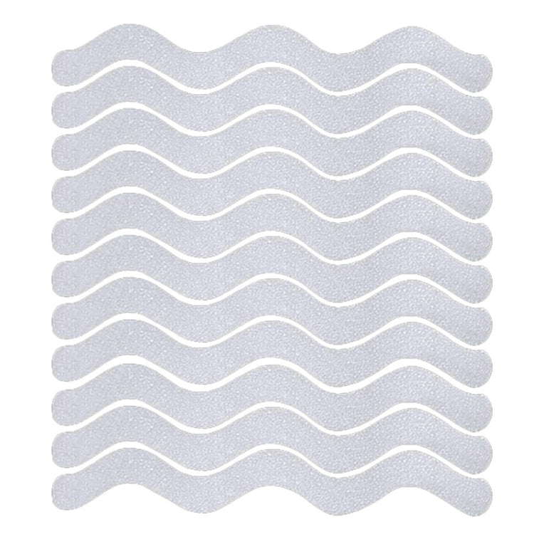 48 PCS Wavy Shaped Gravel Pattern Bathtub Non-Slip Sticker, Specification: 1.3 x 18cm