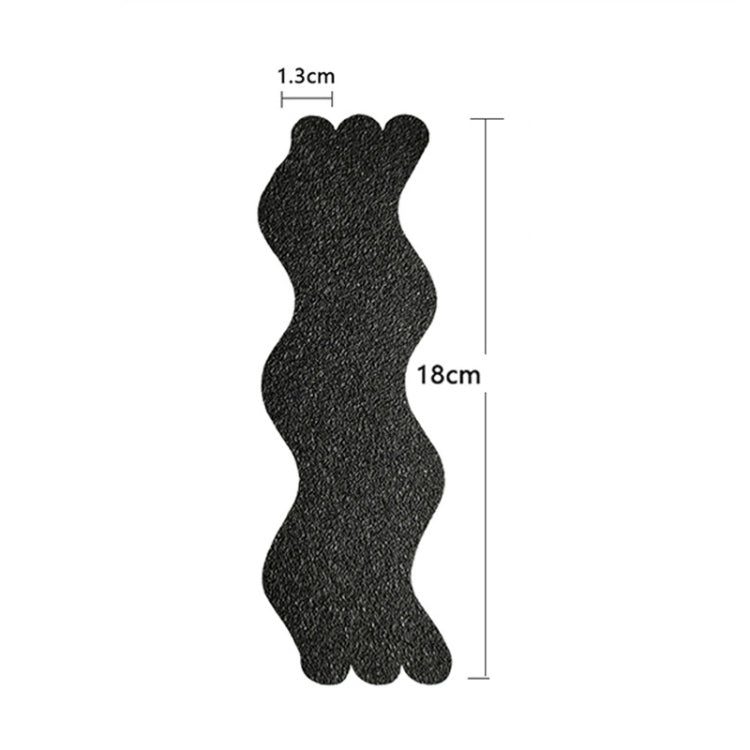 48 PCS Wavy Shaped Gravel Pattern Bathtub Non-Slip Sticker, Specification: 1.3 x 18cm
