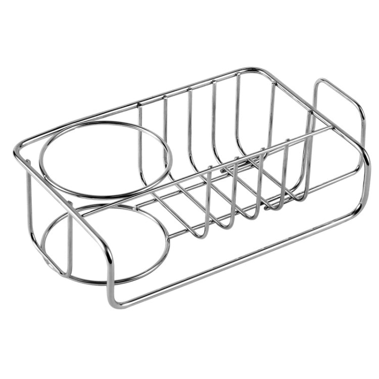 Sink Stainless Steel Drain Rack Wall-mounted Sponge Rag Soap Rack