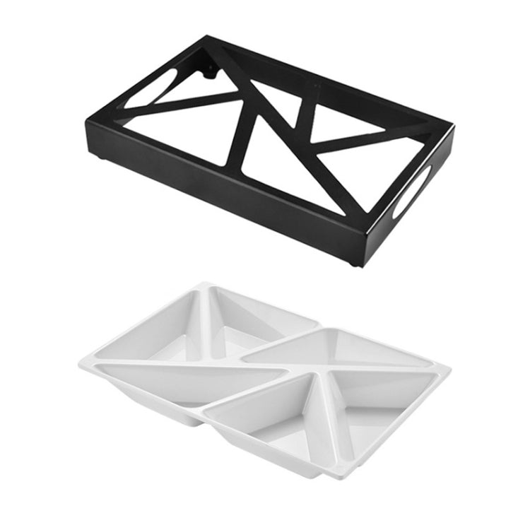 6 In 1 Multifunctional Compartmental Fruit Tray, Style: Base + White Disc