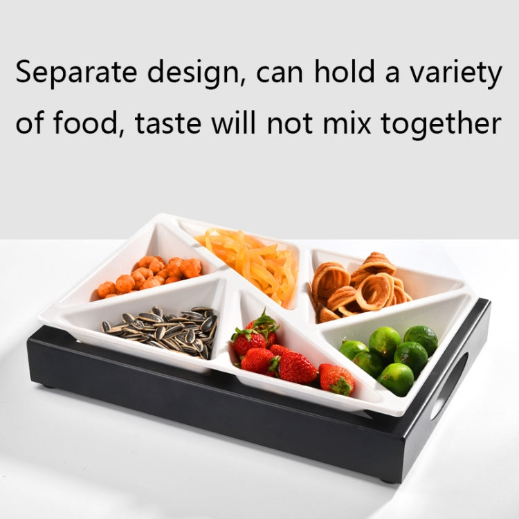 6 In 1 Multifunctional Compartmental Luminous Fruit Tray, Style: Luminous Base + Disc