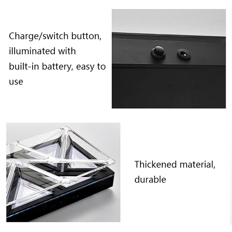 6 In 1 Multifunctional Compartmental Luminous Fruit Tray, Style: Luminous Base + Disc