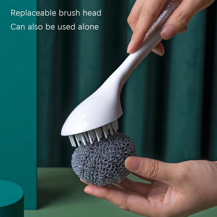 2 PCS Long Handle Pot Brush Kitchen Cleaning Brush Tank Hitting Cleaning Brush