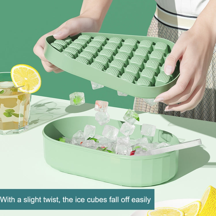 2 PCS Food Grade Silicone Dust-proof and Odor-proof Ice Cube Mold, Style: 2 Layer (Porcelain White)