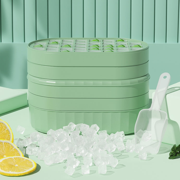 2 PCS Food Grade Silicone Dust-proof and Odor-proof Ice Cube Mold, Style: 2 Layer (Vitality Yellow)
