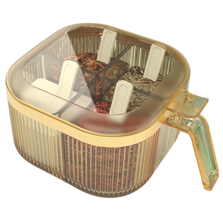 PET Seasoning Box Combination Set Kitchen Storage Box(Gold)