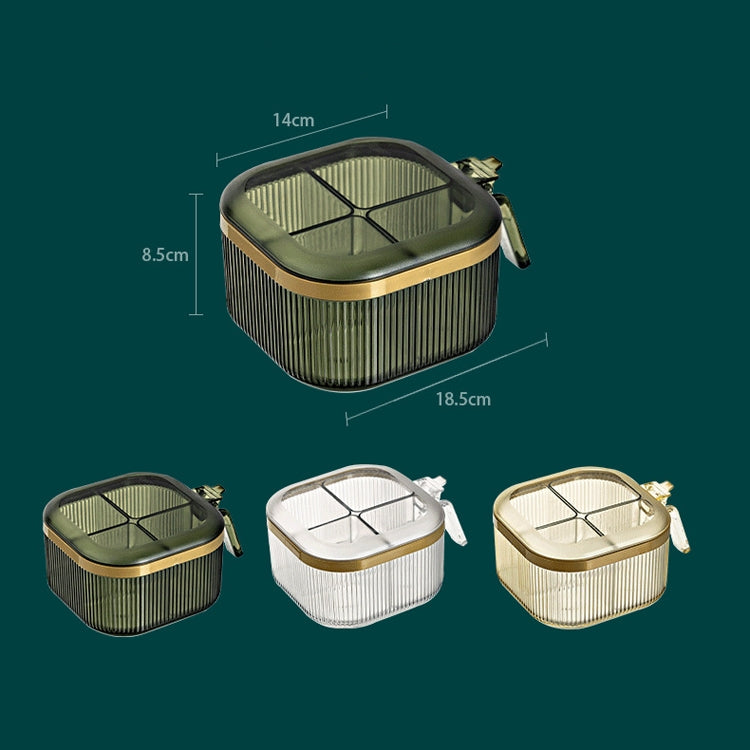 PET Seasoning Box Combination Set Kitchen Storage Box(Gold)