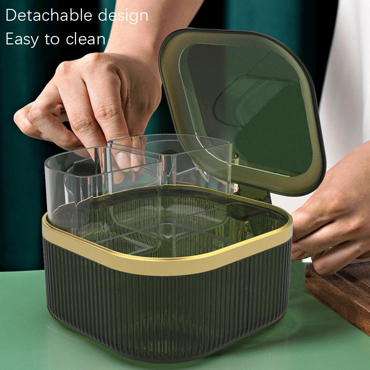 PET Seasoning Box Combination Set Kitchen Storage Box(Gold)