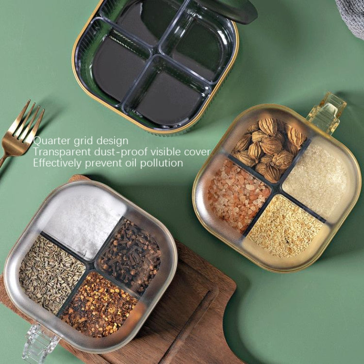 PET Seasoning Box Combination Set Kitchen Storage Box(Gold)