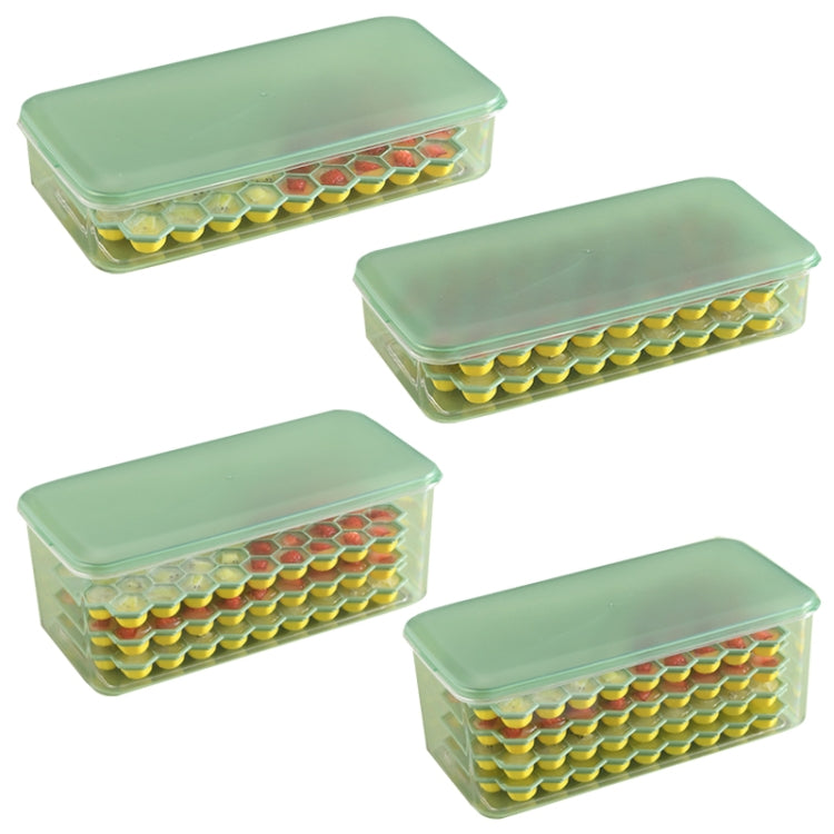 Honeycomb Ice Tray Mould Soft Bottom Silicone Ice Box, Specification: 2 Layers