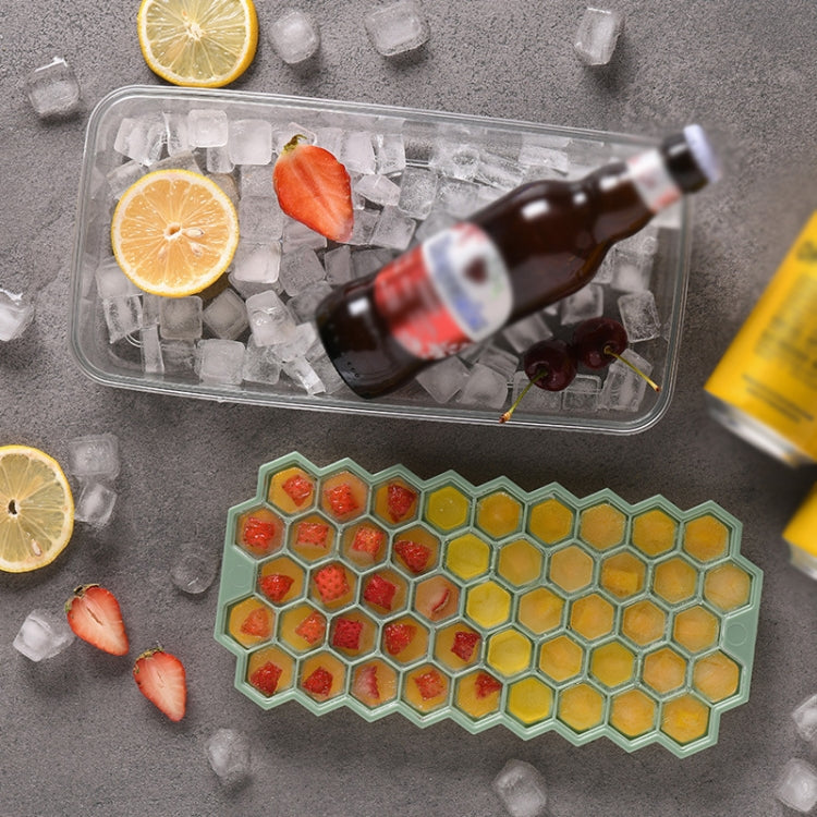 Honeycomb Ice Tray Mould Soft Bottom Silicone Ice Box, Specification: 2 Layers
