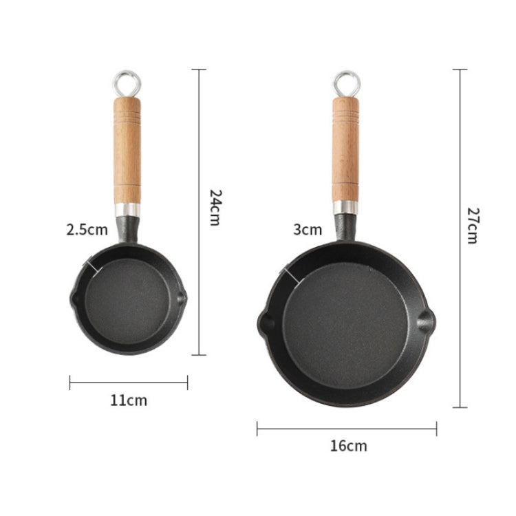 Household Hot Oil Frying Pan Cast Iron Skillet, Specification: Large