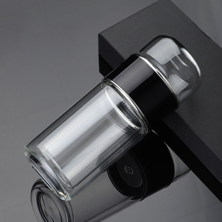 300ml Tea Water Separation Tea Cup Double Layer Glass Cup Business Office Water Cup