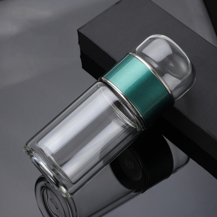 400ml Tea Water Separation Tea Cup Double Layer Glass Cup Business Office Water Cup
