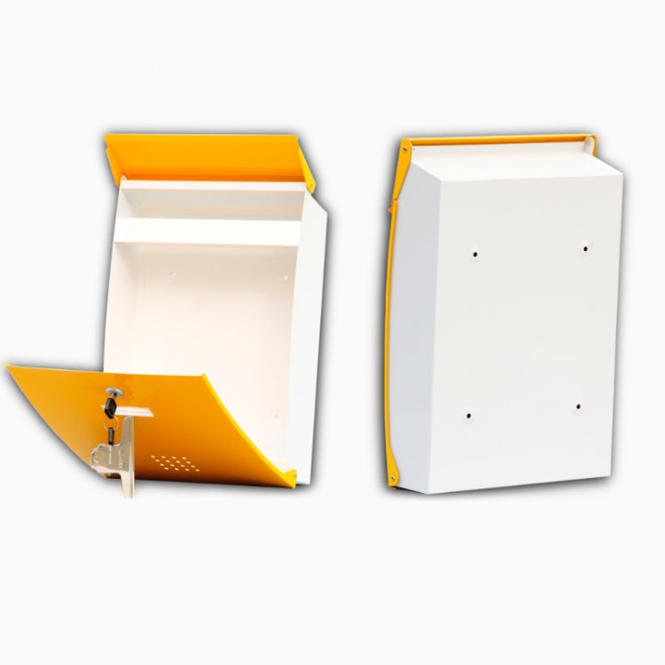 Villa Tin Wall-mounted Letter Box With Lock(White Black)