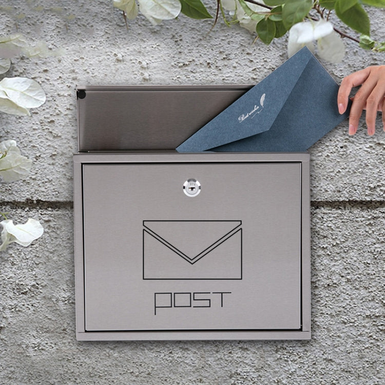 2210WH Outdoor Villa Wall Mounted Stainless Steel Mail Box With Lock