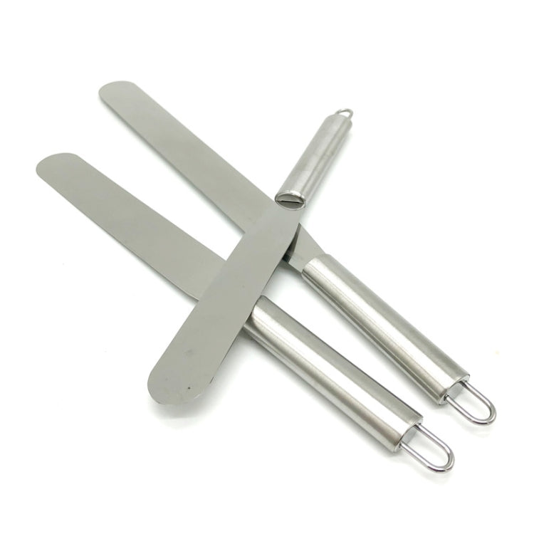 2 PCS Stainless Steel Straight Spatula Cream Scraper