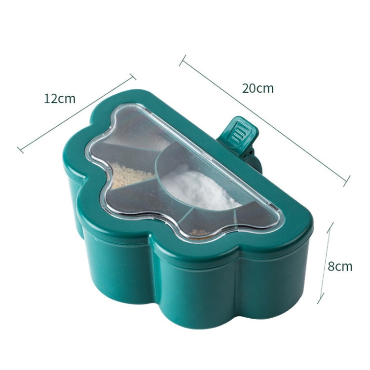 2 PCS Household Combination Set Kitchen 6-Grid Seasoning Box