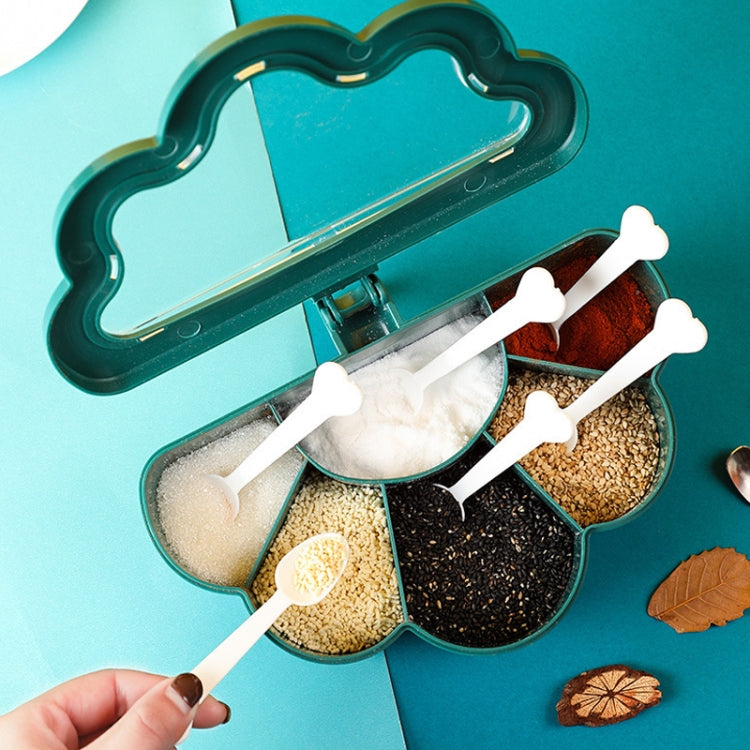 2 PCS Household Combination Set Kitchen 6-Grid Seasoning Box