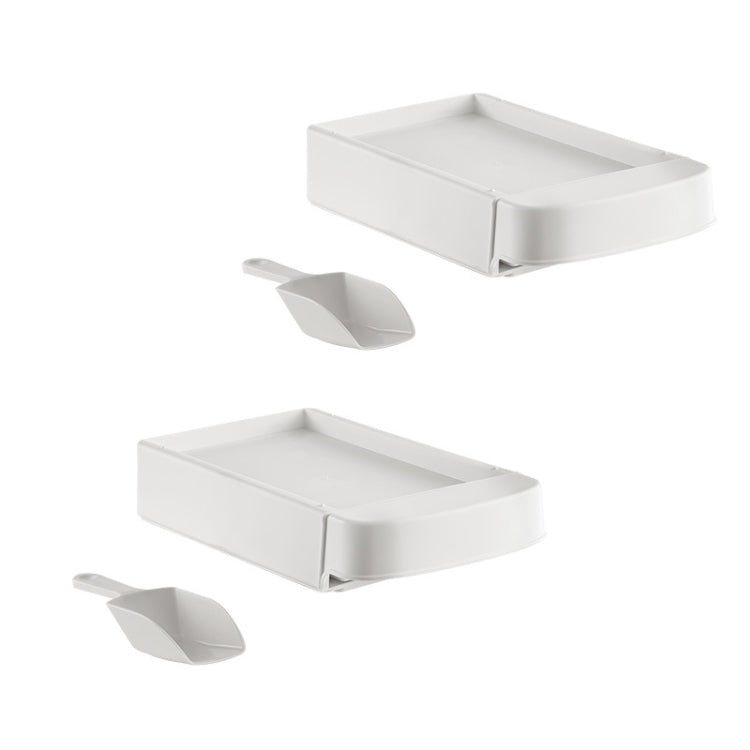 2 PCS Home Drawer Plastic Ice Tray Mould Refrigerator Ice Box(White)