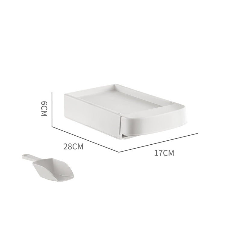 2 PCS Home Drawer Plastic Ice Tray Mould Refrigerator Ice Box(White)