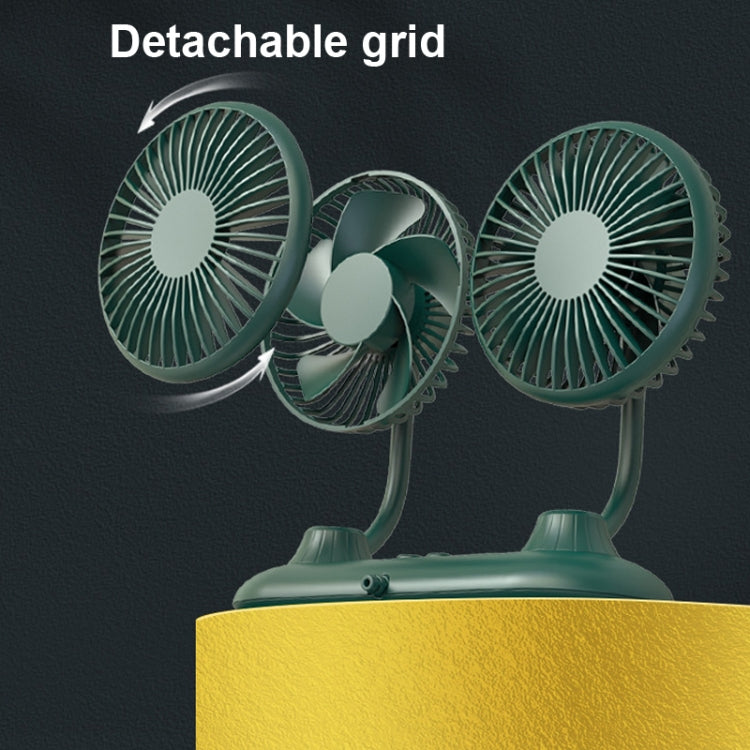 F503 Double Head Hose USB Car Mini Fan Home Car Dual-purpose Multi-function Fan