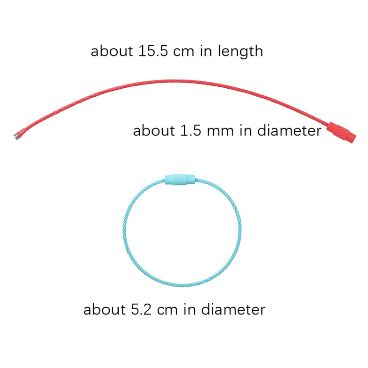 20 PCS Colorful Paint Steel Wire Rope Car Key Ring DIY Accessories(Color Random Delivery)