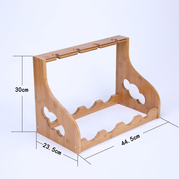 Bamboo Wine Rack Wine Glass Upside Down Rack Wine Bottle Rack(1 Layer)