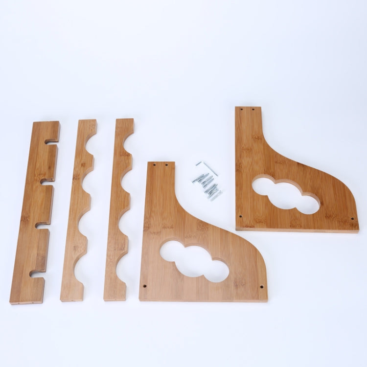 Bamboo Wine Rack Wine Glass Upside Down Rack Wine Bottle Rack(1 Layer)