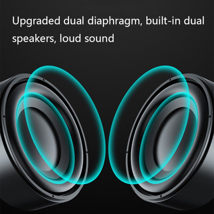 QE803 Slender Waist Mini Bluetooth Speaker with Double Click Camera Function(Black)