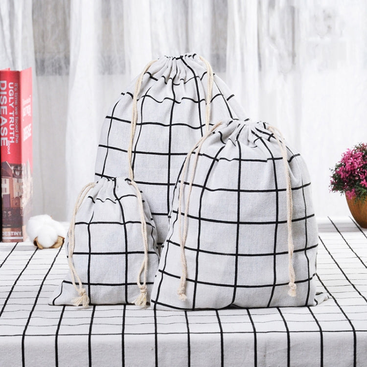 5 Sets Cotton Linen Drawstring Pocket Sundries Storage Bag, Specification: Small+Medium+Large