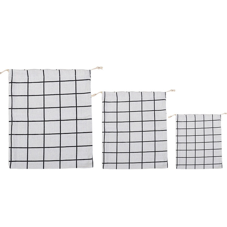 5 Sets Cotton Linen Drawstring Pocket Sundries Storage Bag, Specification: Small+Medium+Large